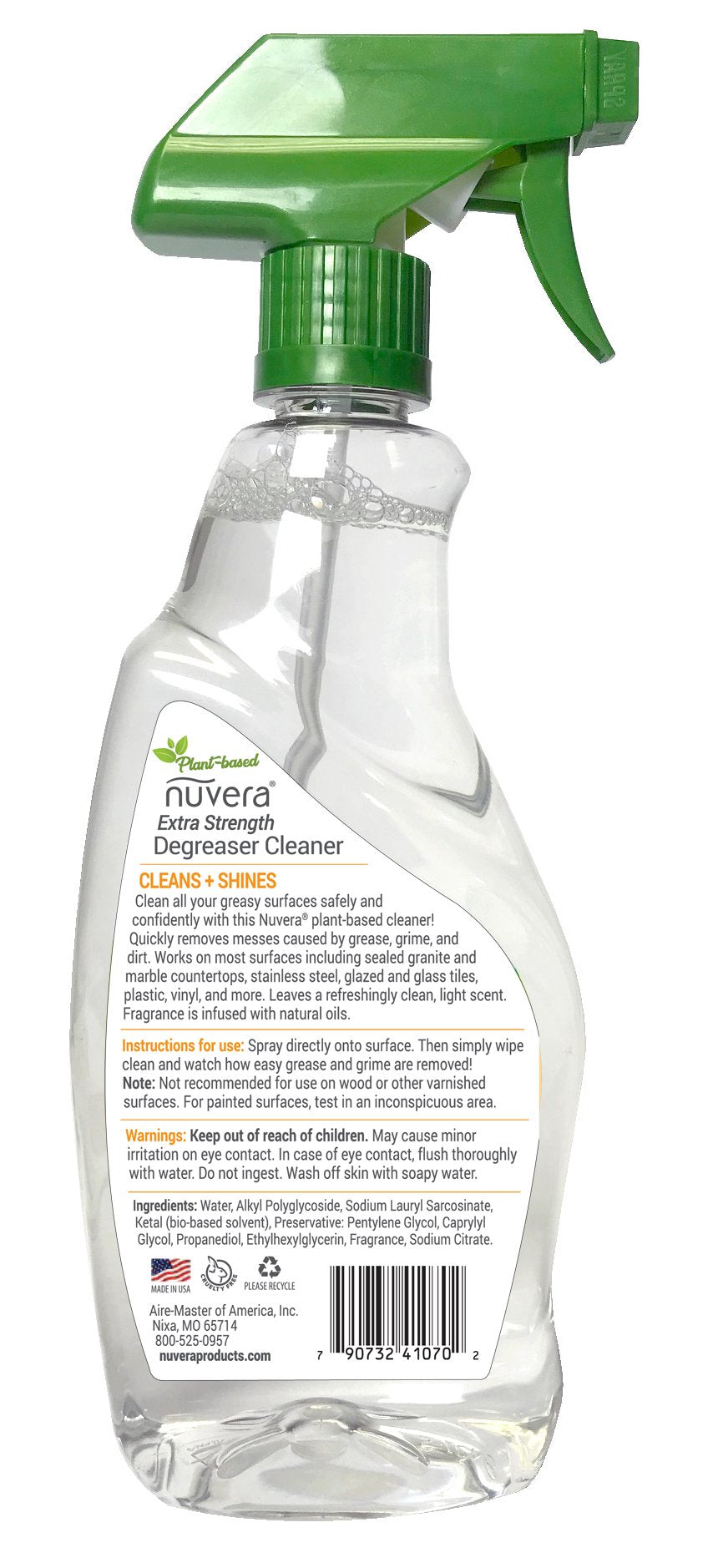 Plant Based Degreaser Cleaner Back