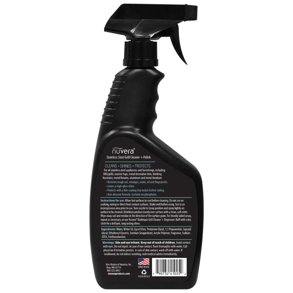 Nuvera Stainless Steel Grill Cleaner - back