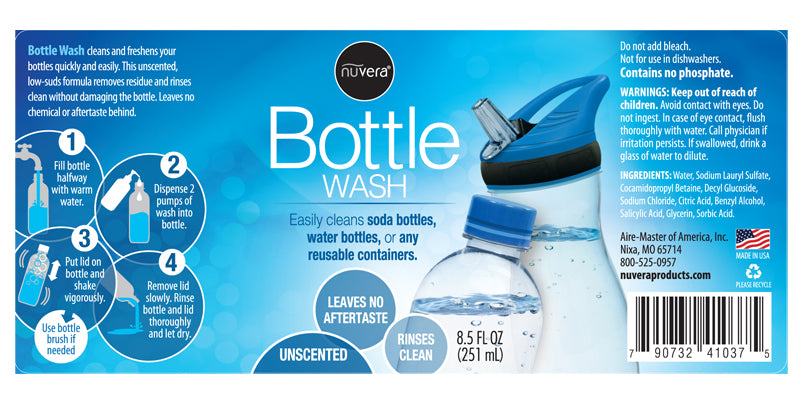 Nuvera Bottle Wash - label