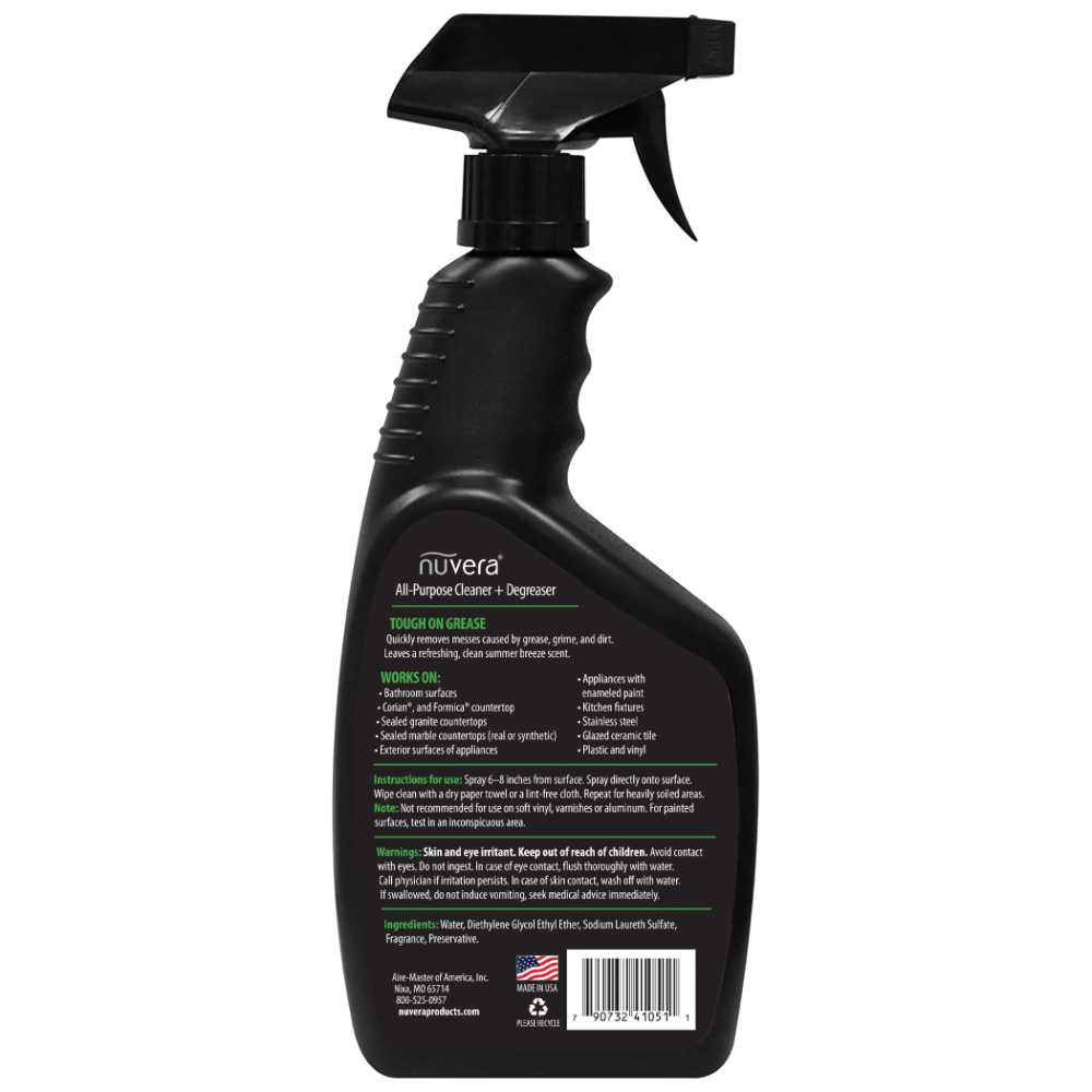 Nuvera All Purpose Cleaner - back