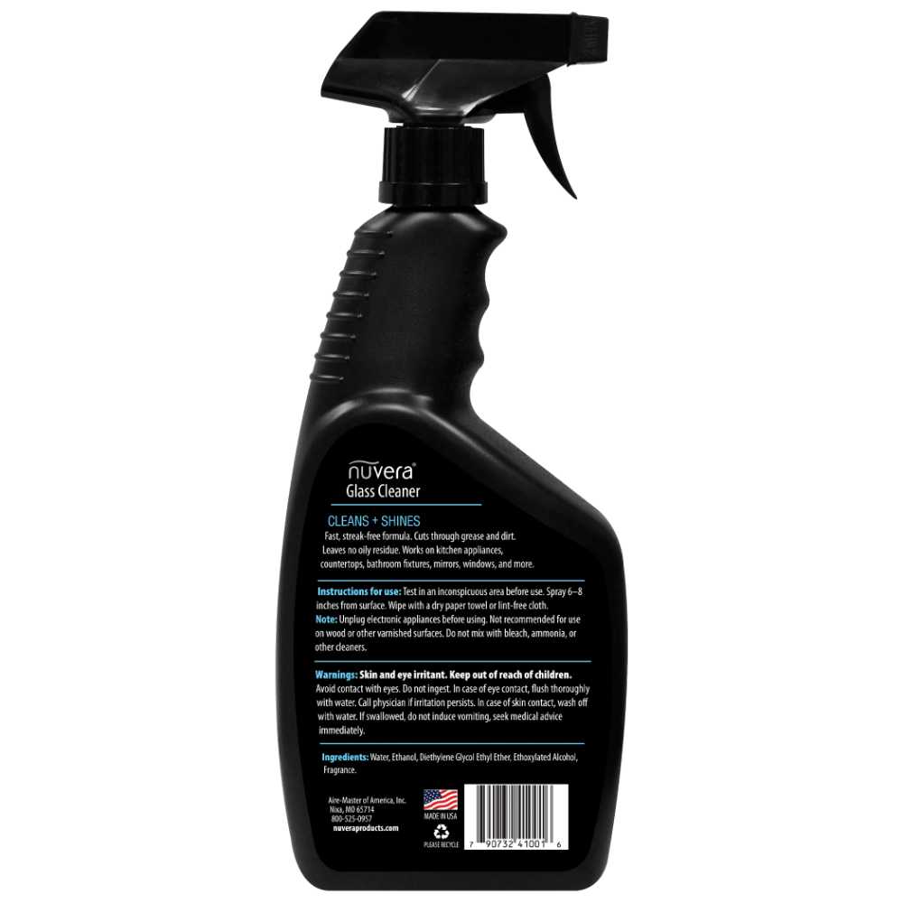 Nuvera Glass Cleaner - back